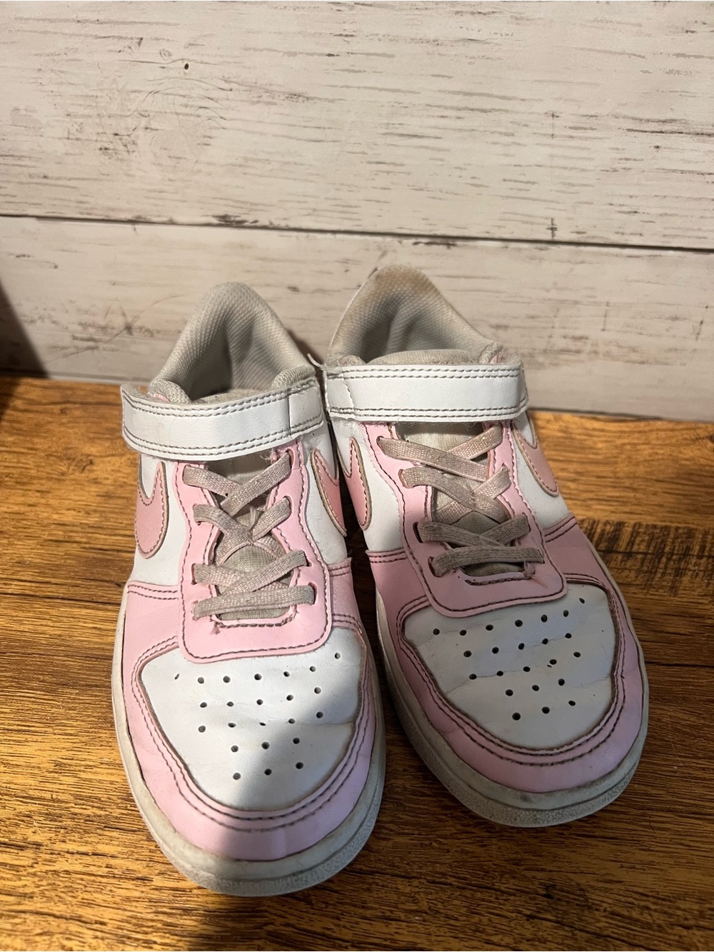Nike Kids Grade School Borough Low Recraft Pink and White Sneakers